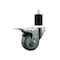 Service Caster 3'' Gray Poly Swivel 1-3/4'' Expanding Stem Caster Total Lock Brake SCC-EXTTL20S314-PPUB-134 - alternate 1